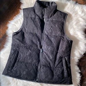 Banana Republic Floral Lace Winter Vest XS